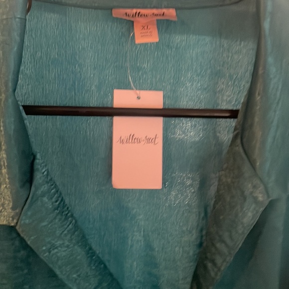 BUCKLE Willow & Root COLD SHOULDER Tie Front Top TEAL Sexy XL NWT - Picture 3 of 6